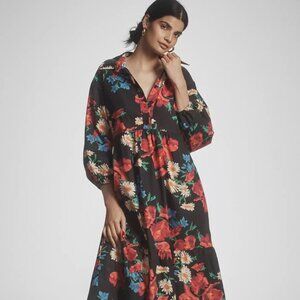 NWT Anthropologie's  The Bettina Tiered Shirt Dress by Maeve Petite Small